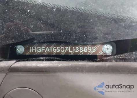 2007 Honda Civic Lx из США, поврежденный, VIN 1HGFA16507L138695